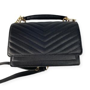 Black quilted purse